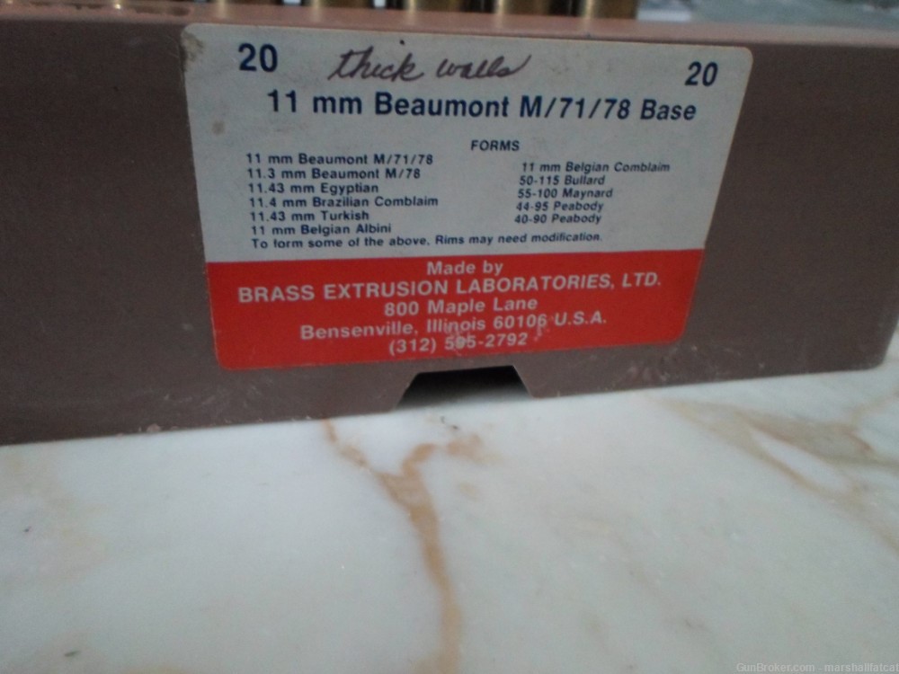 11 mm Beaumont M/71/78 Base Thick Wall 1 box 20ct-img-2