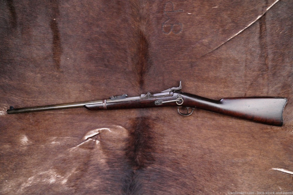 U.S. Springfield 1884 Trapdoor Carbine Conversion .45-70 Govt Antique -img-7