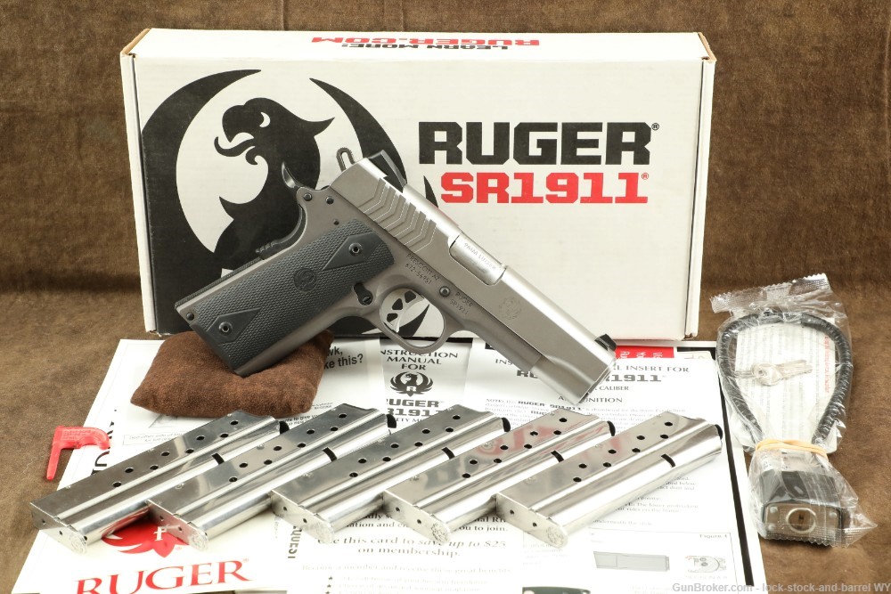 Ruger SR1911 Commander Style 06722 9mm Semi-Auto Pistol Stainless 2016-img-2