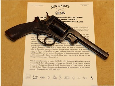 Rare & Fine Confederate Beaumont Adams Model 1854 Revolver