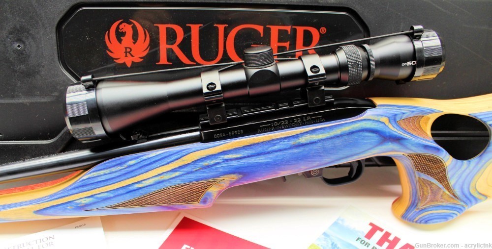Ruger 10/22 Patriot Red White Blue Scope 22lr FREE SHIPPING W/BUY IT NOW!-img-6