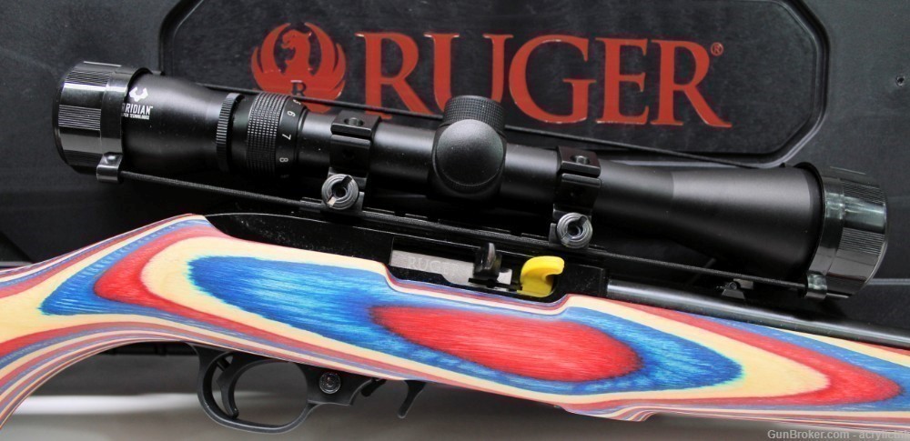 Ruger 10/22 Eagle Red White Blue Scope CA LEGAL FREE SHIPPING W/BUY IT NOW!-img-2