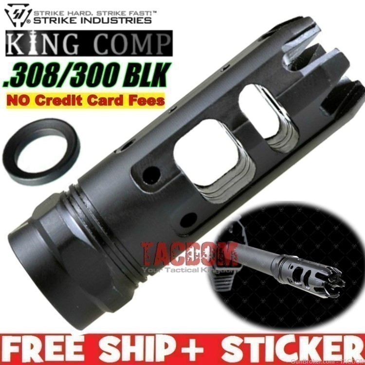 Strike Industries KING COMP Compensator .308 300blk 30cal Recoil AR10 AR15-img-0