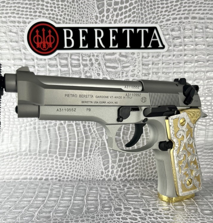 STUNNING Custom ITALIAN Beretta 92FS INOX (CA Friendly FFL!)-img-0