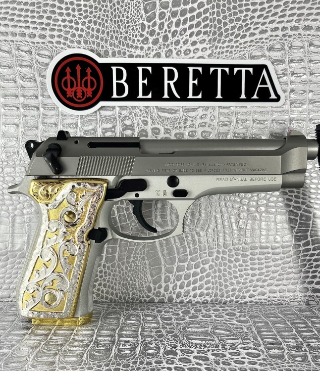 STUNNING Custom ITALIAN Beretta 92FS INOX (CA Friendly FFL!)-img-3