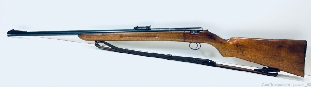 Mauser ES340 .22LR Single Shot Bolt Action Rifle W/Strap Wood/Blued-img-1