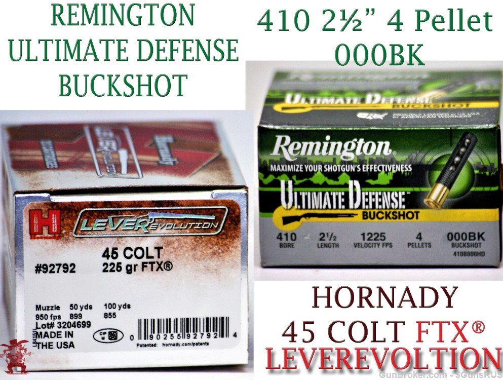 45 COLT & 410 JUDGE Pack Hornady LeverEvo & Remington 410 CD 2½" BUCK SHOT-img-2