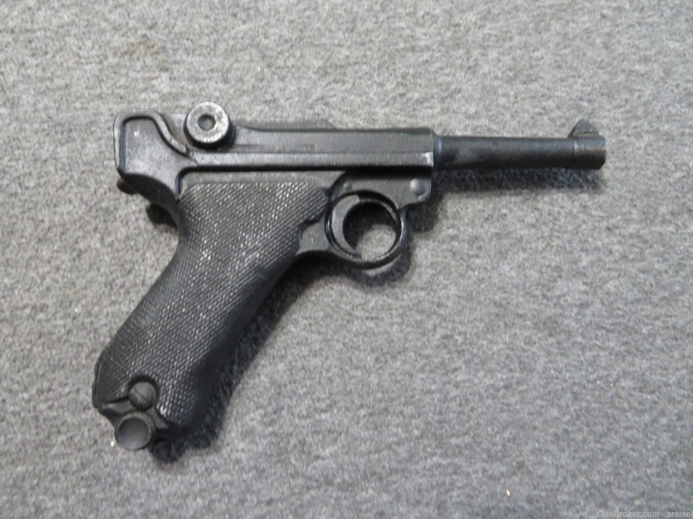 POST WWII LYTLE CAST ALUMINUM LUGER PISTOL TOY GUN/MOVIE PROP-img-1