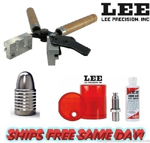 Lee 2 Cav Mold for 38 Spec/357 Mag/38 S&W w/ Sizing Kit 90388+90048+90177-img-0