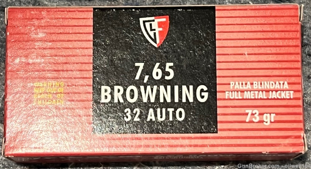 Fiocchi 7.65 Browning (32 auto) 500  rounds-img-0