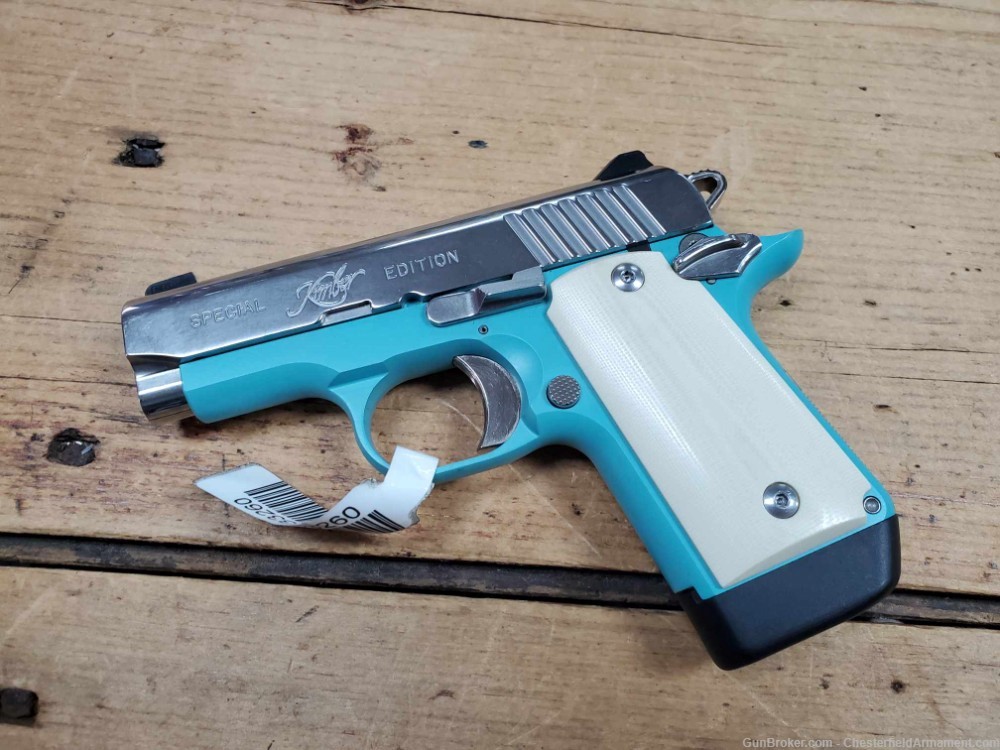Kimber Micro 9 Bel-Air Special Edition compact pistol blue ivory grips-img-8