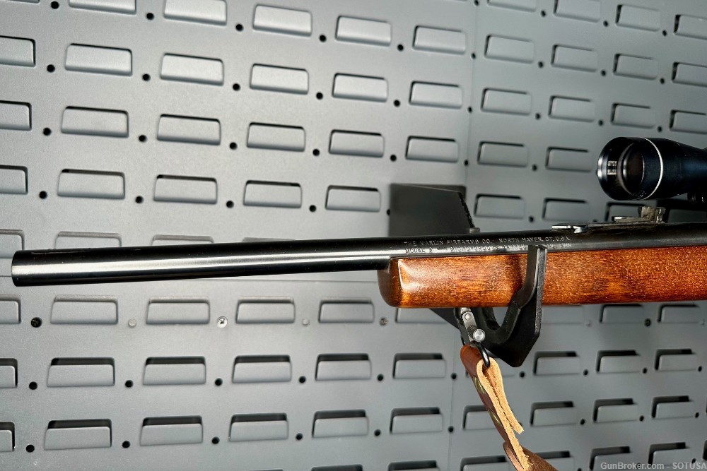 Marlin Camp Carbine Rifle Model 9 9mm 2-7x32 Scope and Leather Sling-img-8