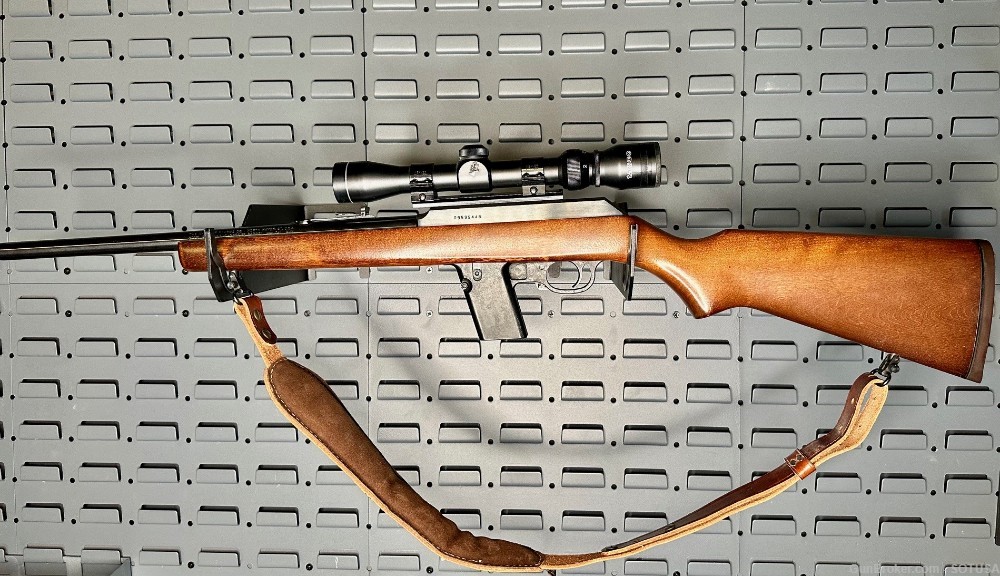 Marlin Camp Carbine Rifle Model 9 9mm 2-7x32 Scope and Leather Sling-img-0