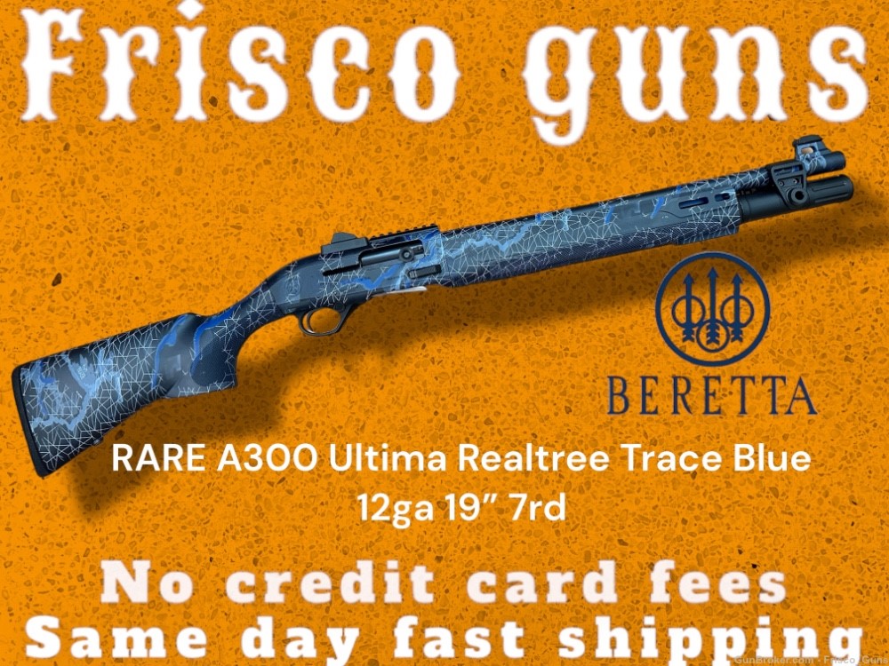 RARE! Beretta A300 Ultima RealTree Trace Blue 12ga 7rd 19” J32LB11-img-0