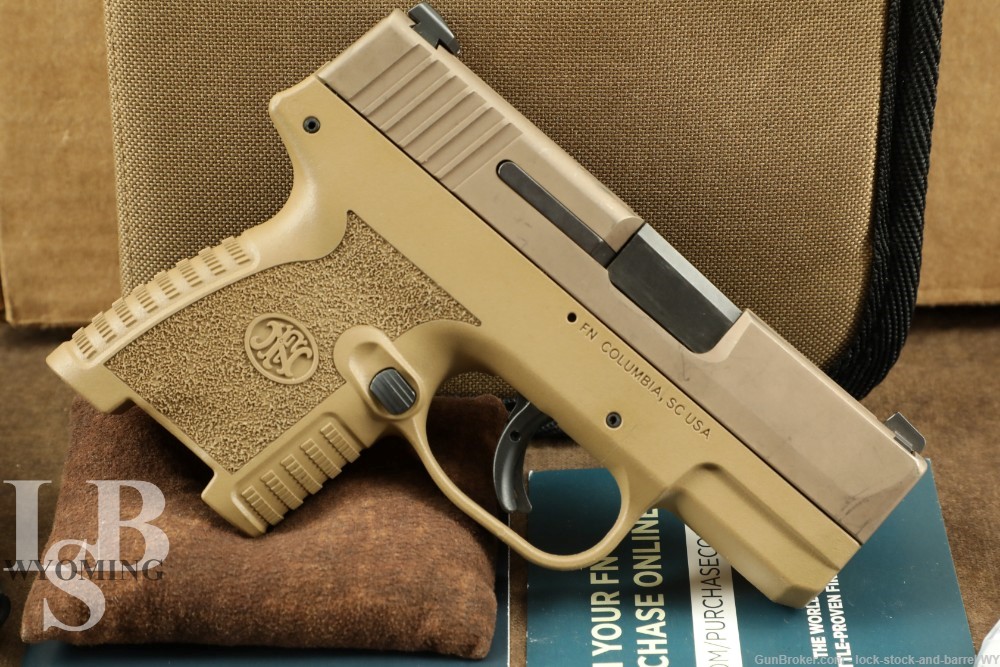 FN 503 FDE Standard 9mm Concealed Carry Slim Pistol w/ Factory Case-img-0