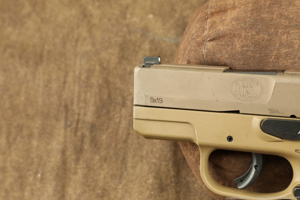 FN 503 FDE Standard 9mm Concealed Carry Slim Pistol w/ Factory Case-img-21