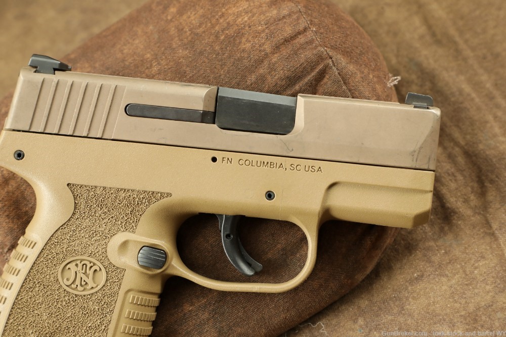 FN 503 FDE Standard 9mm Concealed Carry Slim Pistol w/ Factory Case-img-5