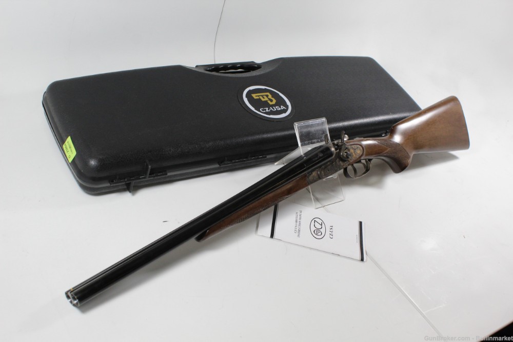CZ Hammer Coach Gun 12 Gauge Side by Side SxS Shotgun w/ Case-img-0