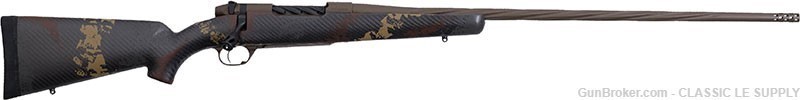 Weatherby Mark V Talus 300 WBY Painted Carbon Fiber Stock, Brown Cerakote -img-0