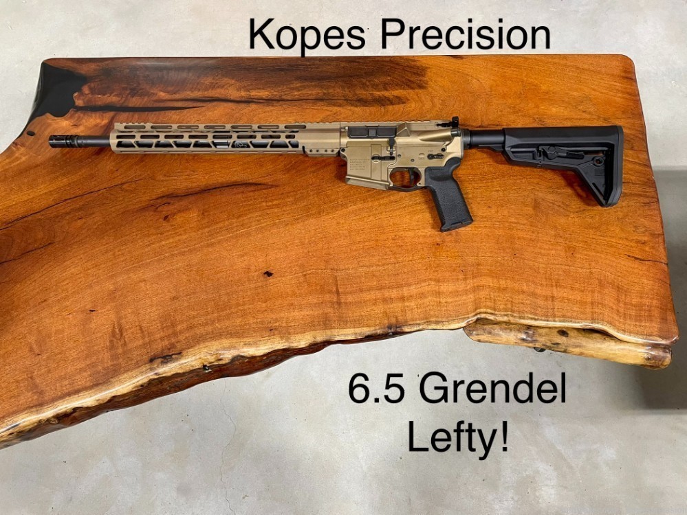 SALE! New Kopes Precision 6.5 Grendel AR Rifle, Left Hand Burnt Bronze-img-0