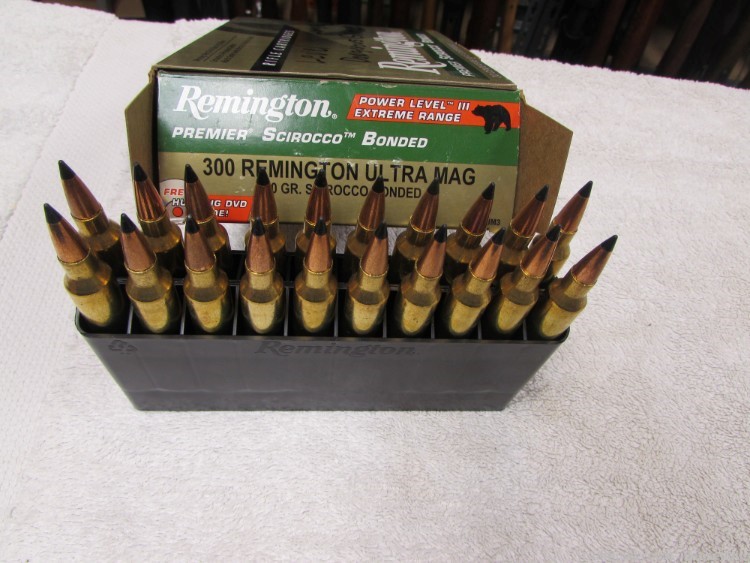 Remington 300 Remington Ultra Mag 180 Gr Scirocco Bonded ammo-img-0