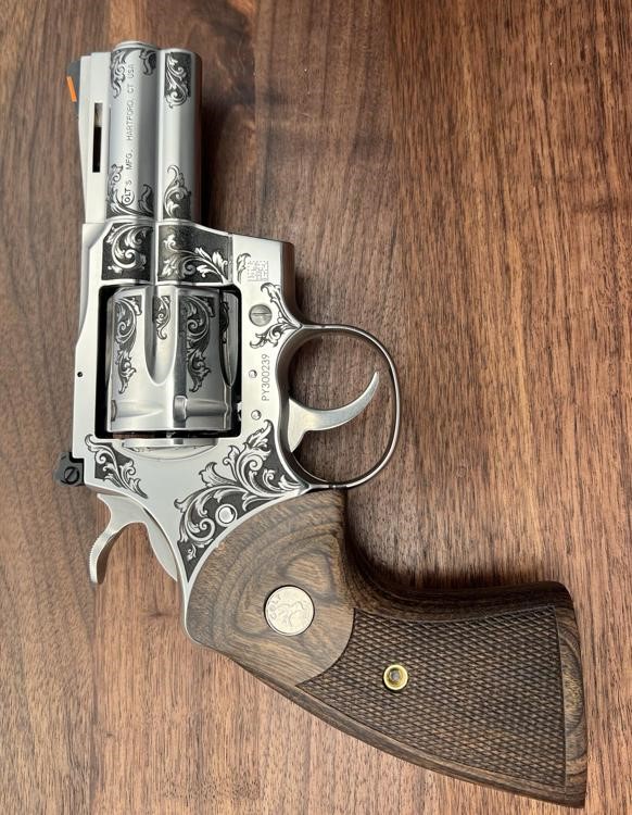 NEW Colt Python 3” Factory Engraved ‘B’ Coverage by Altamont-img-5