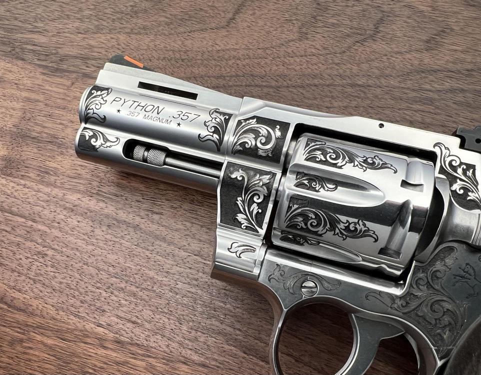 NEW Colt Python 3” Factory Engraved ‘B’ Coverage by Altamont-img-3