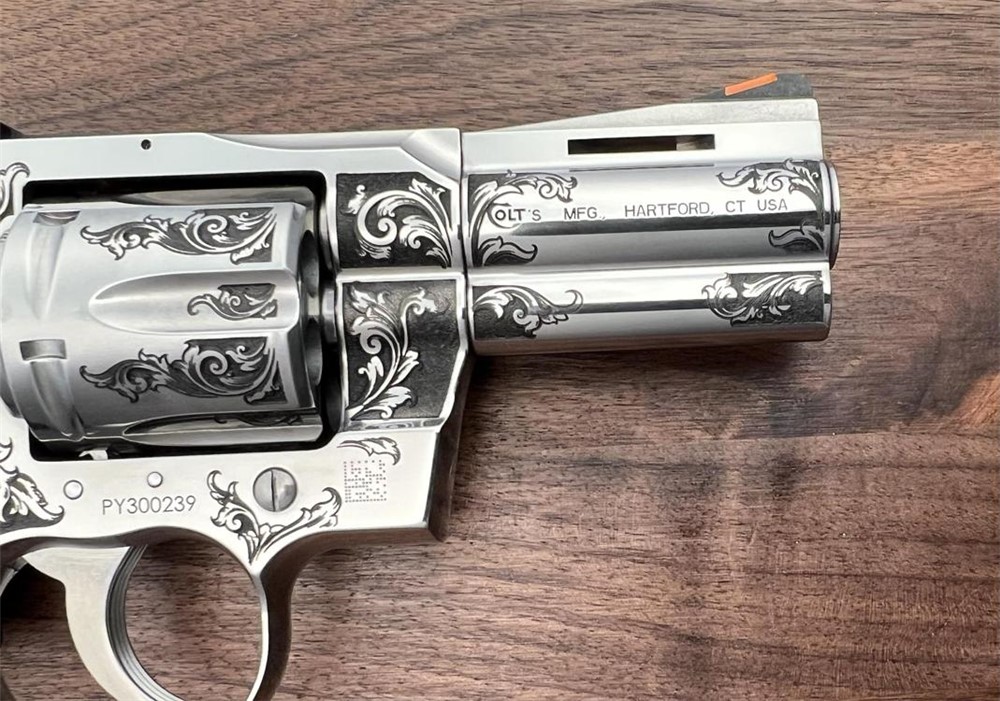 NEW Colt Python 3” Factory Engraved ‘B’ Coverage by Altamont-img-8
