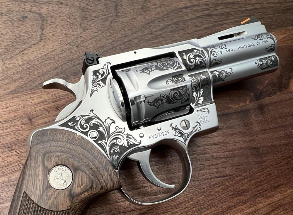 NEW Colt Python 3” Factory Engraved ‘B’ Coverage by Altamont-img-6