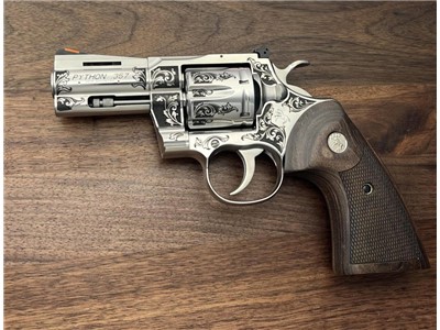 NEW Colt Python 3” Factory Engraved ‘B’ Coverage by Altamont
