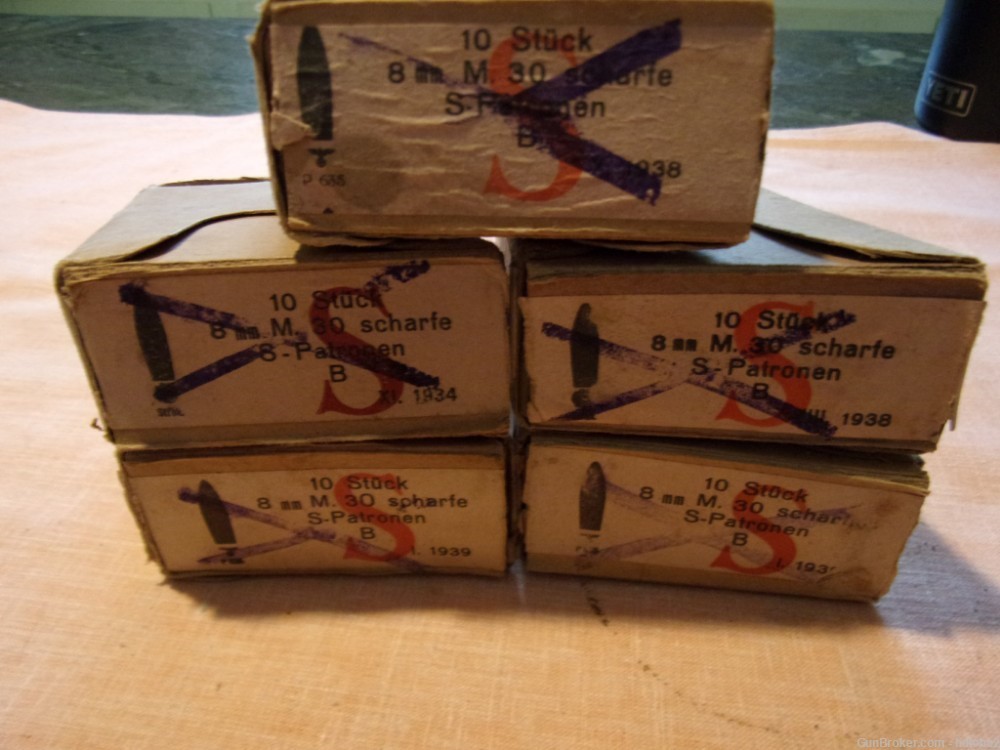 50 ROUNDS OF WWII GERMAN 8MM AMMUNITION IN CLIPS-img-0