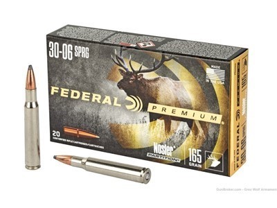 Federal Nosler Partition 30-06 Springfield Ammo 165 Grain 20 Rounds