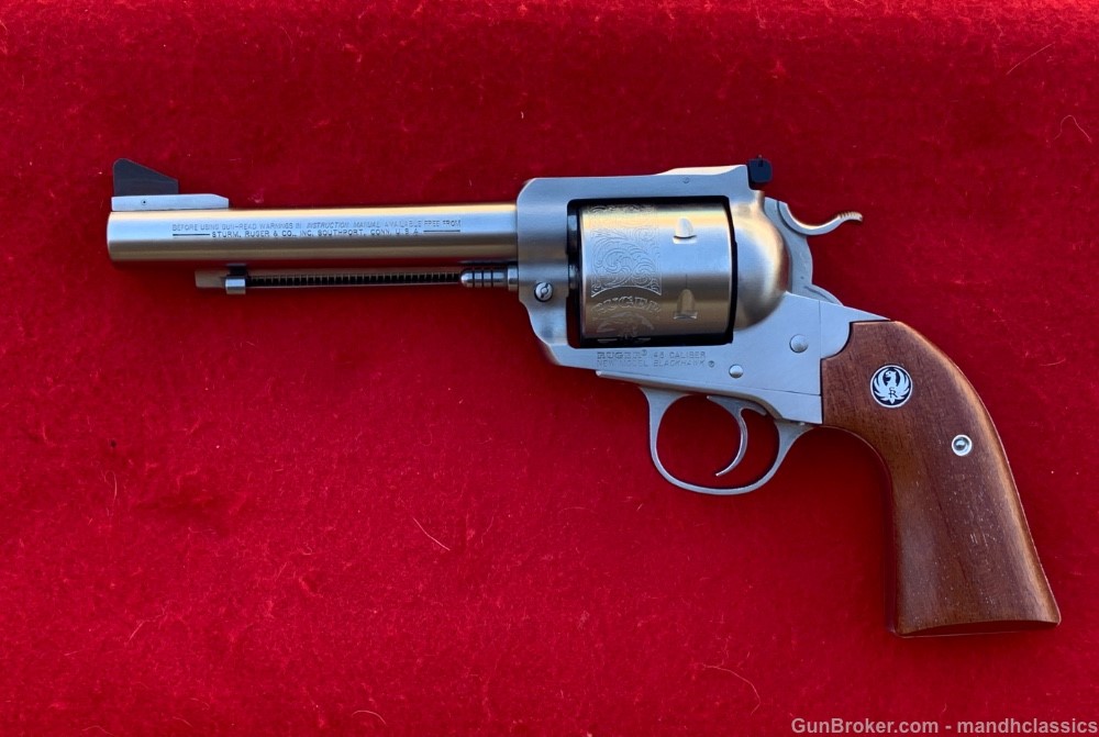 LNIB Ruger NM Blackhawk Bisley, stainless, 5.5", 45 Colt, Accusport 2004 ed-img-18