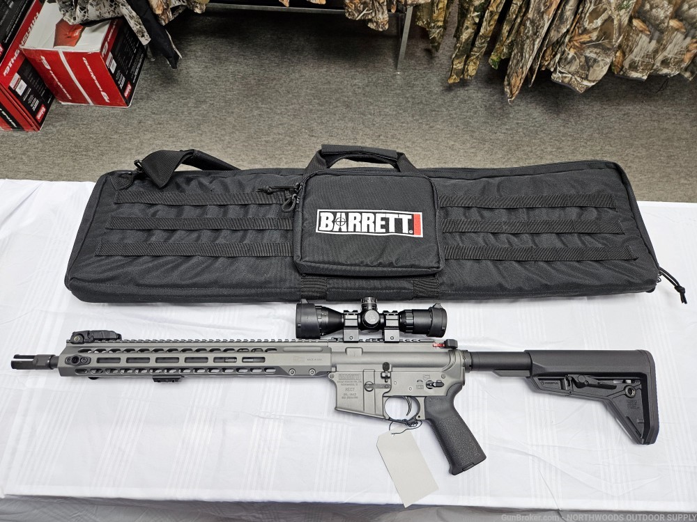 LNIB Barrett REC7 DI Carbine 300 Blackout 16 inch Tungsten Gray Cerakote -img-0