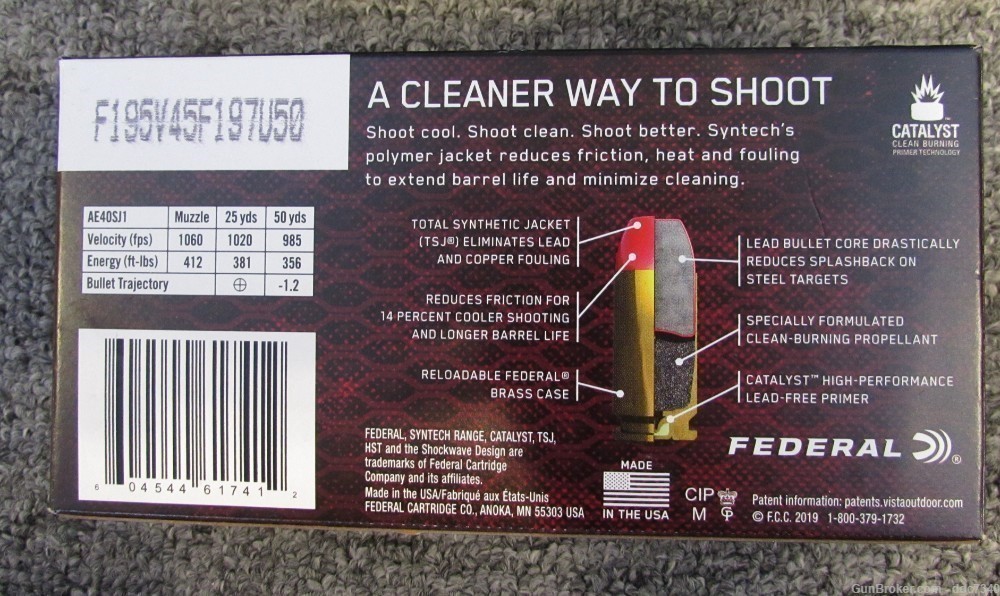 Federal Syntech Range 40 Smith & Wesson ammo-img-2