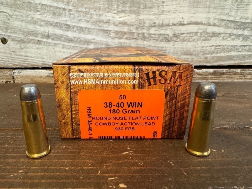 38-40 Win 180 Gr 38 WCF round nose flat point .38-40 Winchester 50 Rounds -img-0