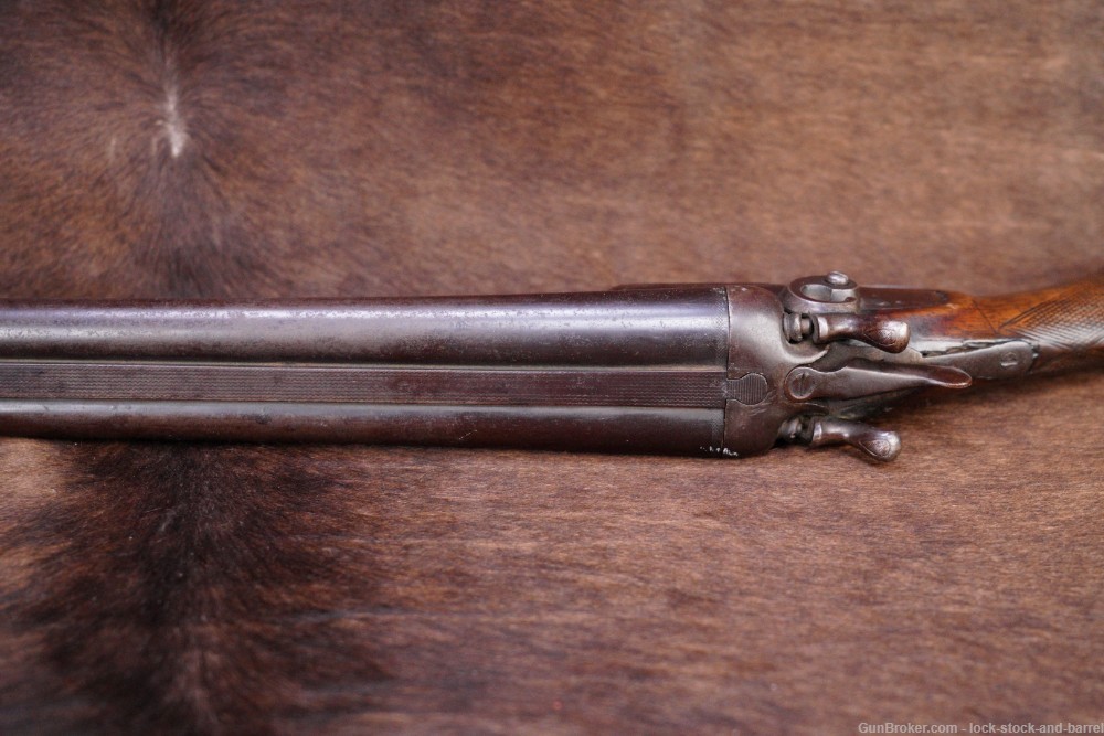 Wm Parkhurst Belgian 12 GA BP 32” Side by Side SxS Hammer Shotgun C&R-img-15
