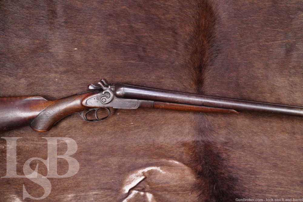 Wm Parkhurst Belgian 12 GA BP 32” Side by Side SxS Hammer Shotgun C&R-img-0