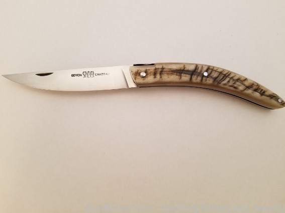 GOYON-CHAZEAU Styl'ver Knife. Deer Horn.12C27 Stainless Steel.GC4.*REDUCED*-img-0