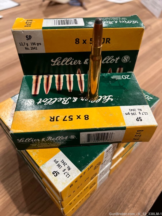 Sellier & Bellot 8x57 JR  (IRS/JRS Rimmed) .318 Loaded Ammo (10 Full Boxes)-img-6