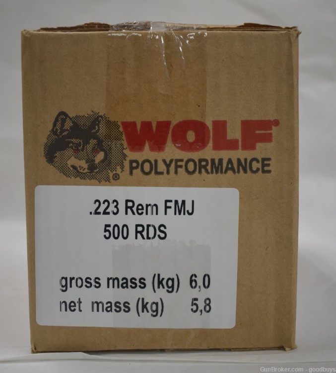 500 ROUND CASE WOLF POLYFORMANCE .223 REM 55 GRAIN FMJ AMMO 223-img-1