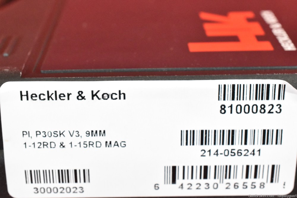 H&K P30SK V3 9MM 3.27" 81000823 Rear Decocker P30 SK-img-8