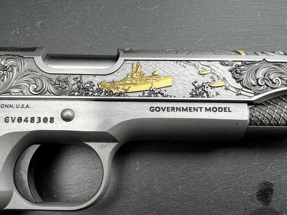 Colt 1911 .45 ACP Custom Engraved Gold Plated Altamont D-Day Commemorative-img-8