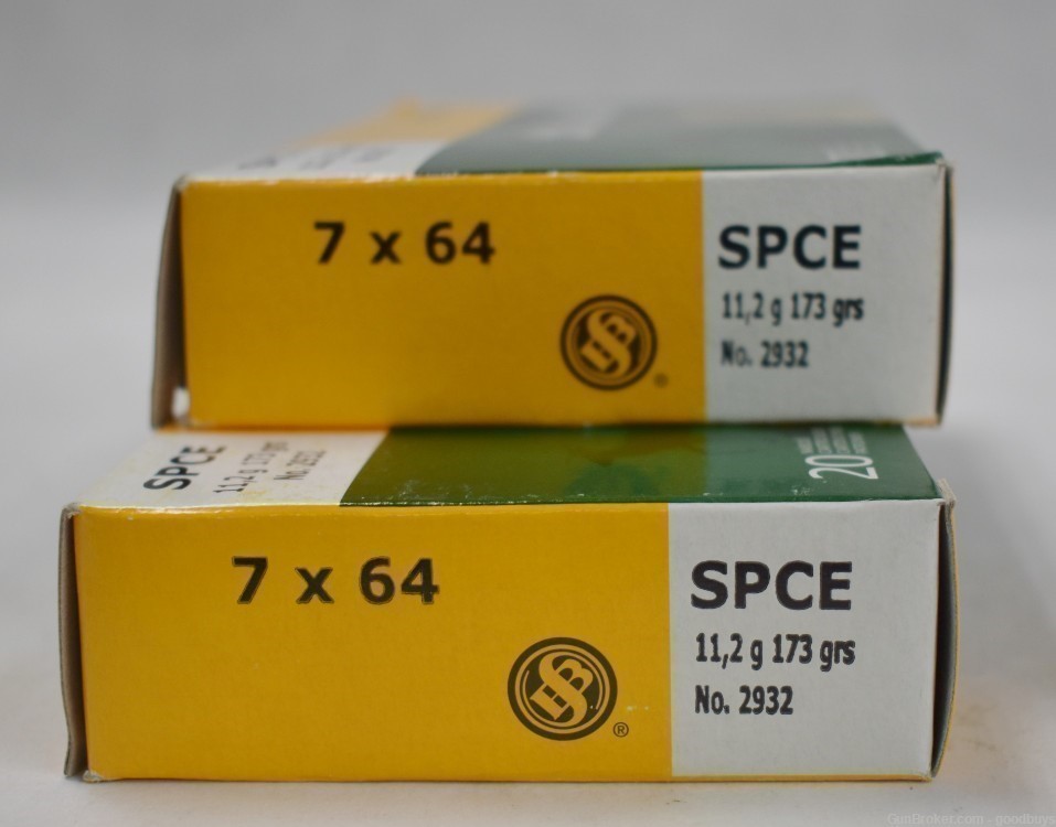 40 RDS (2( BOXES SELLIER & BELLOT 7x64 173 GR SPCE SB764B AMMO NIB SALE-img-1