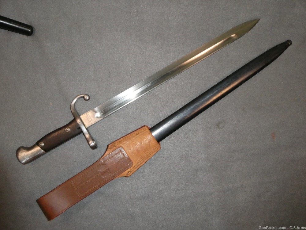 Superb, Argentine Model 1909 Bayonet, Scabbard, and Frog-img-2
