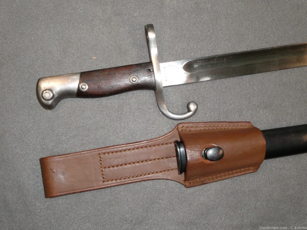 Superb, Argentine Model 1909 Bayonet, Scabbard, and Frog-img-0