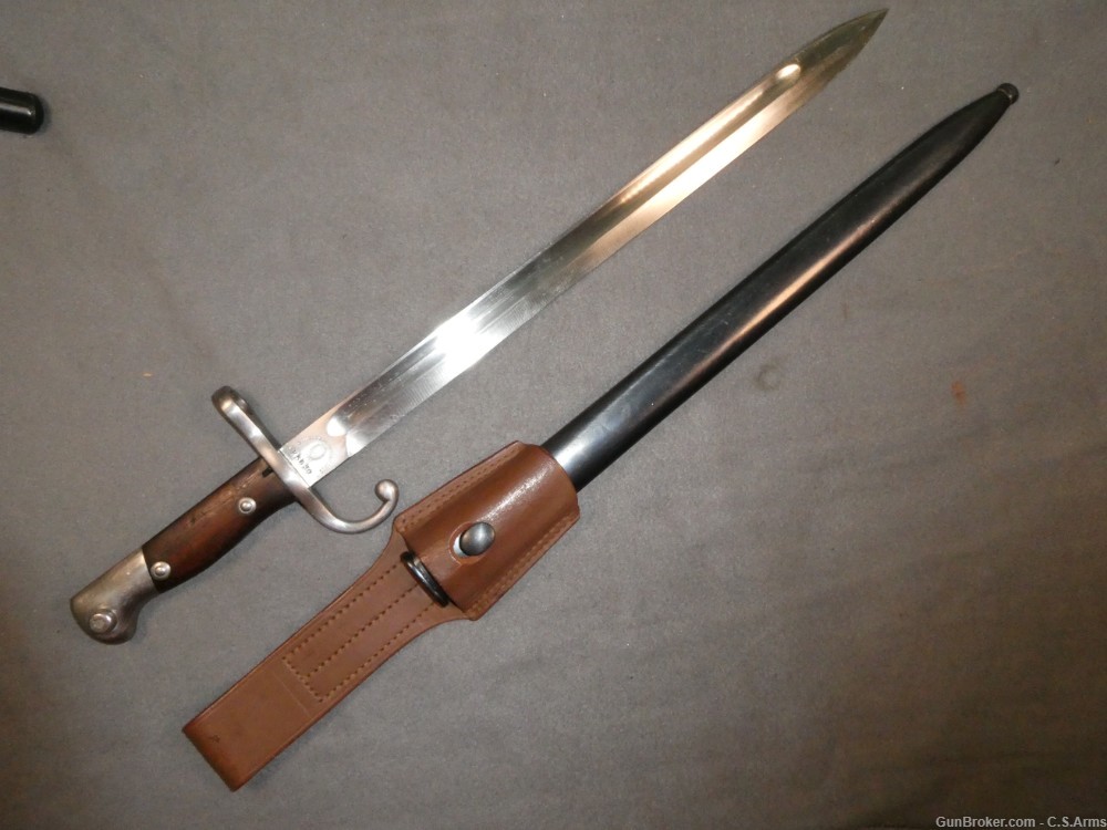 Superb, Argentine Model 1909 Bayonet, Scabbard, and Frog-img-1