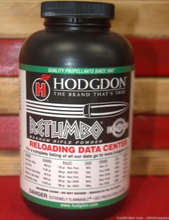Hodgdon Retumbo large Magnum Rifle Powder 1LB see our other reloading stuff-img-0
