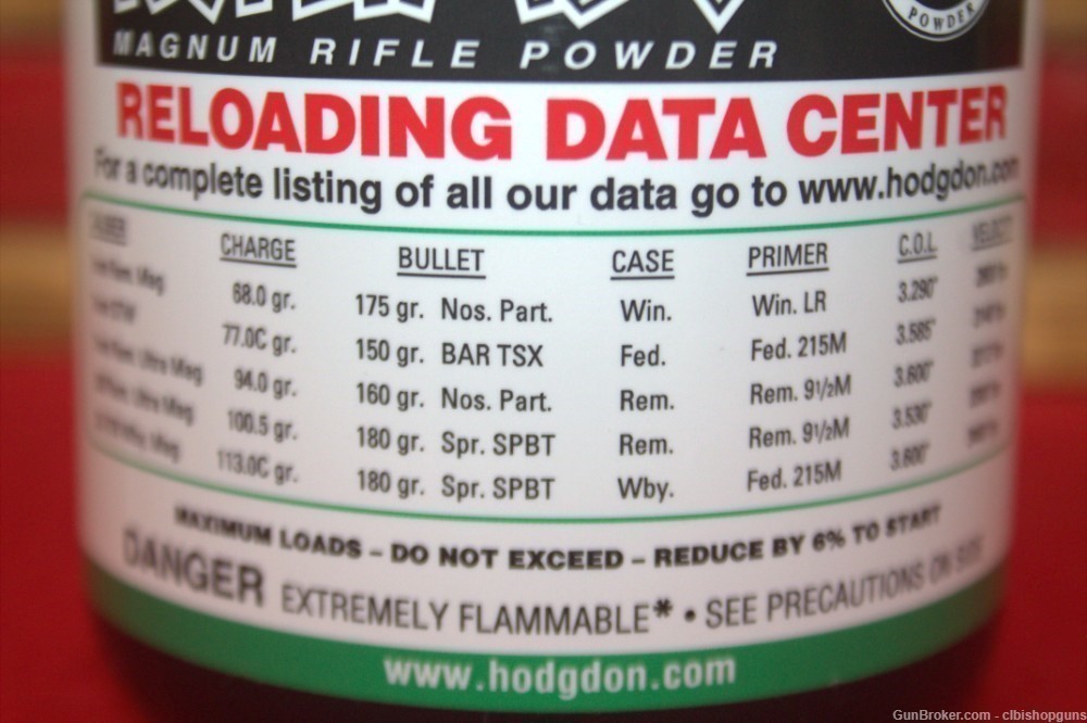 Hodgdon Retumbo large Magnum Rifle Powder 1LB see our other reloading stuff-img-3