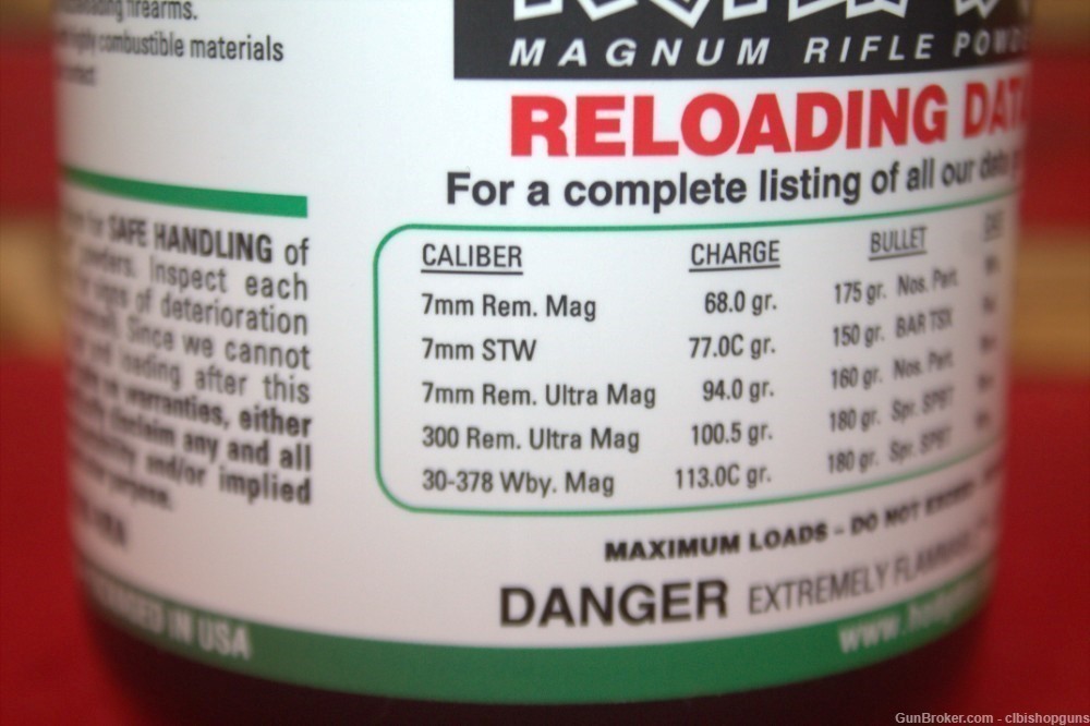 Hodgdon Retumbo large Magnum Rifle Powder 1LB see our other reloading stuff-img-1
